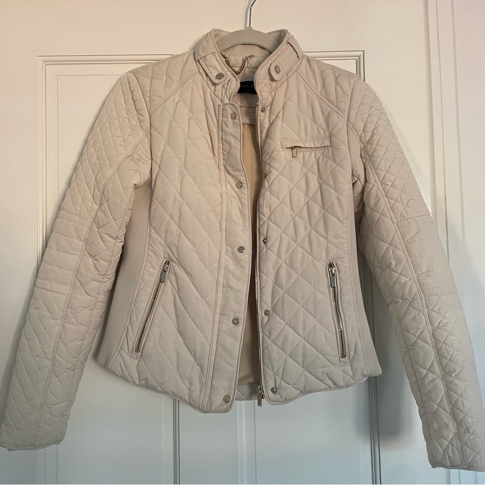 Zara Quilted Light Beige Jacket